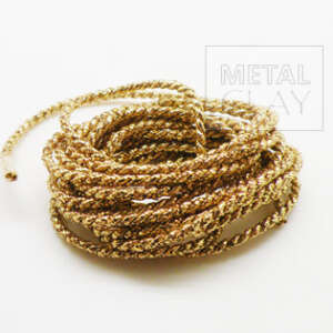 Sznurek soutache skręcany metaliczny złoty