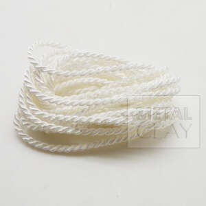 Sznurek soutache skręcany biały