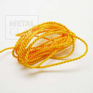 Sznurek soutache skrecany żółty